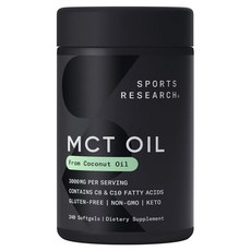SPORTS RESEARCH MCT油軟膠囊 3000mg, 1罐, 240顆