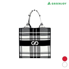 그린조이 여성 빅체크 JQD 에코백 G-Bag, 레드