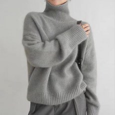 VERIT 하이 터틀넥 여성 무지 기본 목 폴라 스웨터 VT114