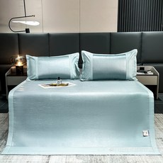高階冰絲席三件套, 肌理 - 墨綠, 凝膠注入記憶棉