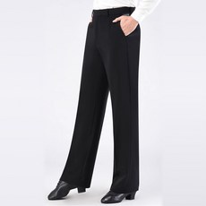 투윅스 남성 댄스복 바지 남자 사교 모던 댄스 라인 라틴 스포츠 살사 스판 연습복 공연복, 29, 블랙