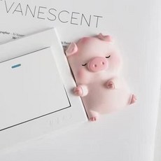 開關裝飾貼 開關小豬保護套 簡單大方裝飾 高檔墻貼 立體現代簡約擺件 家用輕奢 開關貼紙 插座貼紙 墻貼, 福仔豬