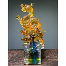 琉璃龍擺件 祥雲瑞獸, 黃龍