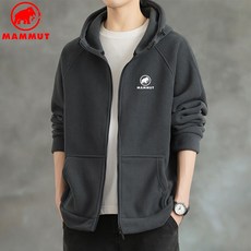 MAMMUT 마무트 매머드 메가톤급 벨벳 코트 남성 가을 겨울 후드 벨벳 두꺼운 지퍼 카디건 멋스러운 오리털 맨투맨