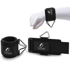 Trend Changer 손목 커프 지지 - 체육관 기계 운동용 케이블 부착물 역도를 위한 조절, 1)블랙