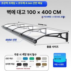 체리블러쉬 창문빗물받이 창문비가림막 창문빗물, 100x400cm