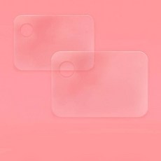 투명 아크릴 팔레트 손잡이 미술용 수채화 색판, 사각 소형 2mm