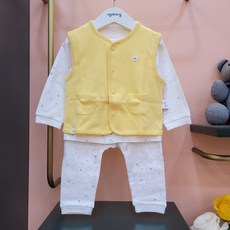 아가방 아기 유아 긴팔 내복세트 가성비 편한 봄이월 내의 신생아 내복조끼세트 아스타3종세트 01R117610