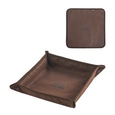 라이프웍스 캠핑용 옥스포드 원단 접이식 트레이 L 사이즈, 1개, 1단, 브라운