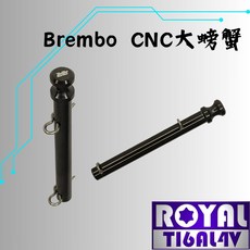 【瘋螺絲】ROYAL鈦合金插梢 Brembo CNC大螃蟹卡鉗插梢 64鈦/正鈦/鈦合金 出貨附發票 帝王黑, 1個