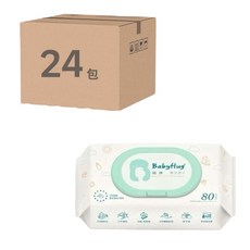 BabyHug 純淨嬰兒濕巾 80抽x24包 (箱購) 寶寶濕巾, 24, 80, 480g