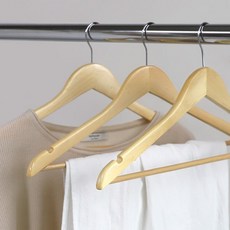 원목 옷걸이 코팅 우드 매장 가정용 나무 세트