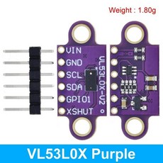 Arduino 호환 레이저 브레이크아웃 거리 ToF 센서 VL53L0X 모듈, 3PCS, VL53L0X Purple