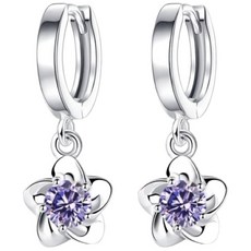 梅花水鑽耳環 B166 韓版銀飾 抗敏 不褪色