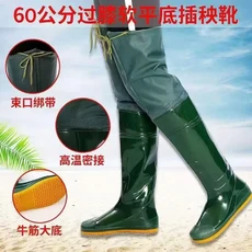 여성용 하이탑 레인 부츠 그라디언트 방수 미끄럼 방지 고무 신발 성인용 예쁜 겉옷 유행