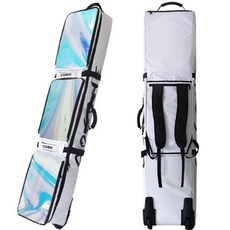 바퀴달린 스키가방 스노보드 분리식 장비 보관함 캐리어, P. 화이트(160~173cm)