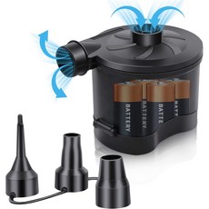 3T6B 인플레이터용 전기 에어 펌프 3개의 노즐이 있는 매트리스용 배터리 구동 무선 퀵 필 송풍기 인플레이터야외 캠핑용 디플레이터 매트리스 인플레이터 소파 풀 토이