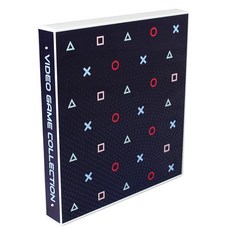플레이스테이션용 인쇄 테마가 있는 유니킵 대용량 디스크 보관 케이스 (클리어), Dark, 1개