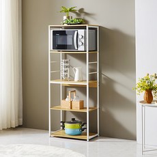 에코베스트 ST 정수기다이 전자렌지대 3단렌지대 4단렌지대 5단렌지대 밥솥렌지대 철재렌지대 밥솥다이 수납장렌지대 밥솥정리대 주방정리함 에어프라이다이 진열장, 5단, 화이트메이플