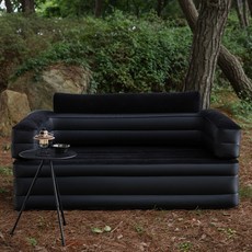 캠핑 아웃도어 자동 에어소파 쇼파 의자 (전동펌프 내장형), 블랙