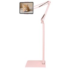 캐시풀 140cm 자바라 스탠드 태블릿 스마트폰 침대 거치대 고급형, 핑크, 1개