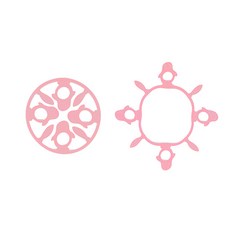 2가지 크기 2way 실리콘 펭귄 뚝배기 냄비받침, 1개, 핑크