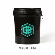 洗車桶 水桶洗車 水桶 兩桶水 洗車砂石過濾網 洗車桶 帶蓋加厚 塑料便攜, 吉士20L洗車水桶（黑色）