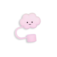 可愛雲朵造型矽膠吸管杯替換頭，寶寶飲水配件，安全柔軟，多色可選, 1個, 雲朵粉色