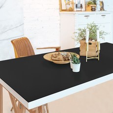 어나더 양면 가죽 방수 사각 식탁보 매트, 블랙 + 그린, 80 x 180 cm, 1개