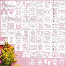 AFRITEE 페인팅용 나뭇잎 덩굴 테두리 스텐실 - 재사용 가능한 꽃 벽 12개 대형 패턴 페인팅용 나무 DIY 홈 캔버스 옷장 공예 장식용 124909 799224812, 베이비 샤워