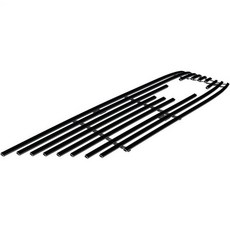 자동차그릴커버 전방 세로그릴 몰딩클립 쉐보레 임팔라 20142020 로고 쇼 메인 어퍼 스테인리스 스틸 크롬 메시 전면 그릴 인서트 C75945T와 호환되는 APS, 8x6 Horizontal Billet, Black, 1개