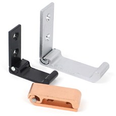 판타스틱터치 알루미늄 고정식 접이형 홀더 1P 후크용품, 소 - 블랙