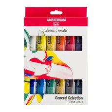 암스테르담 아크릴 표준 시리즈 페인트 세트 12x20밀리리터 Amsterdam Acrylic Standard Series Paint Set 12x20milliliter
