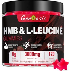 HMB and L-Leucine Gummies Chewable HMB Amino Acid and Leucine Supplement for Men & Women Muscle, HMB and L-Leucine Gummies, Che, 1개