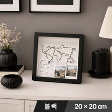 [MSMULTIVERSE] 추억과 기억의 시각화 바인더 티켓 북 보관 액자, 1개, 블랙