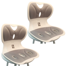 Mirsh [ 1+1 ] 바른자세 등받이 허리보호 자세보정 의자, 그레이