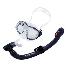 HeleiWaho 浮潛面鏡組 兒童 面鏡 呼吸管 全乾式呼吸管 青少年 浮潛套裝, 藍BL, 藍