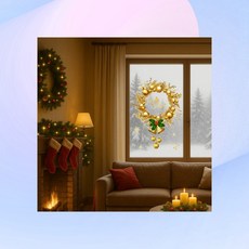 윈도우스티커 유리창용 겨울시즌 데코용 정전기식 크리스마스장식, 상세페이지 참조