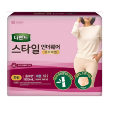디펜드 여성용 프리미엄 스타일 언더웨어 파워 성인기저귀, 대형, 12개입, 8개