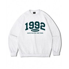언더오프 오버핏 맨투맨 스웨트 1992아치 화이트멜란지 382457
