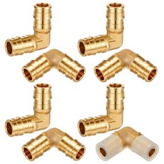Otoolling 16 Pcs 90 Degree Elbow 1/2 Inch Pex A Expansion Fittings 1/2\"x 1/2\" Brass Crimp Tool for, 1/2"x 1/2", 8, 90도 엘보