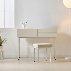 동서가구 E0 파사드 1000 콘솔 수납서랍 화장대 DF927475, 크림화이트