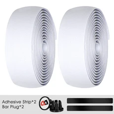 WEST BIKING 자전거 핸들바 테이프 EVA PU 바 부드러운 사이클링 댐핑 2 플러그 로드 바이크 미끄럼 방, 01 China Mainland, 02 050 White