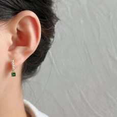 그린 스퀘어 귀걸이