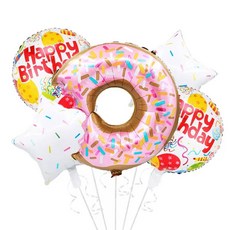 달콤한 도넛 아이스크림 케이크 호일 풍선 사랑 헬륨 베이비 샤워 생일 파티 장식 어린이 장난감 디지털 그림 Globo, 기타, donut set-2-5pcs