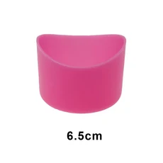 JCD 6.5cm 실리콘 컵베이스 보호 커버 고무 바닥 슬리브 절연 미끄럼 방지 물병 액세서리, 05 Rose Red, 1개