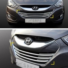 투싼IX 라디에이터 그릴 몰딩 크롬 광택 튜닝 몰딩, 상세페이지 참조, 상세페이지 참조