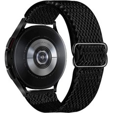 Olytop 갤럭시 워치 7/6/4 클래식 밴드 47mm 46mm 43mm 42mm/5 프로 밴드 45mm 삼성 갤럭시 워치 7/FE/6/5/4 스트랩 44mm 40mm/액티, 웨이브 블랙