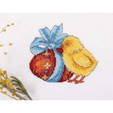 Stich 크로스 스티치 키트 공예 부활절 달걀과 병아리 21-19 크로스 스티치 바느질 자수 크로스 스티치 계산, 보여진 바와 같이, 16CT, 1개