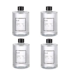 이모 레돌런트 시그니처 실내 디퓨저 리필액 500ml 4개 인테리어 방향제 집들이선물(섬유스틱 20개 포함), 미드나잇자스민